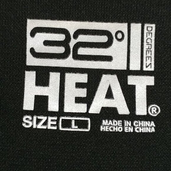 32 Degrees Heat Men's Black Long Sleeve Crewneck Pullover Tee Shirt Size L - Picture 3 of 7